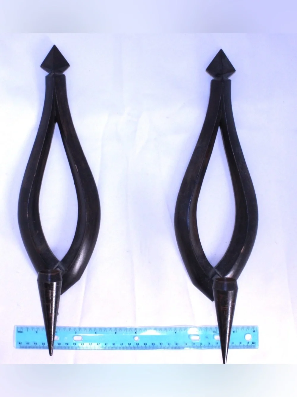 Vintage Syroco Mid-Century Modern Teardrop Wall Sconces